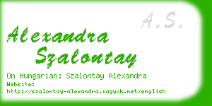 alexandra szalontay business card